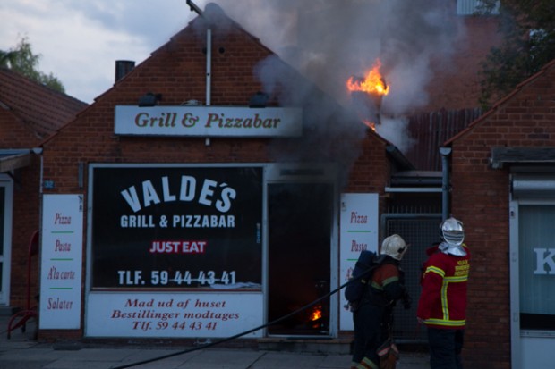 Brand i butik på Valdermasejervej i Holbæk