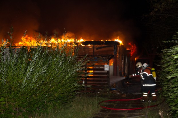 Lørdag morgen udbrød der brand i Holbæk Have, Foto: Michael Johannessen