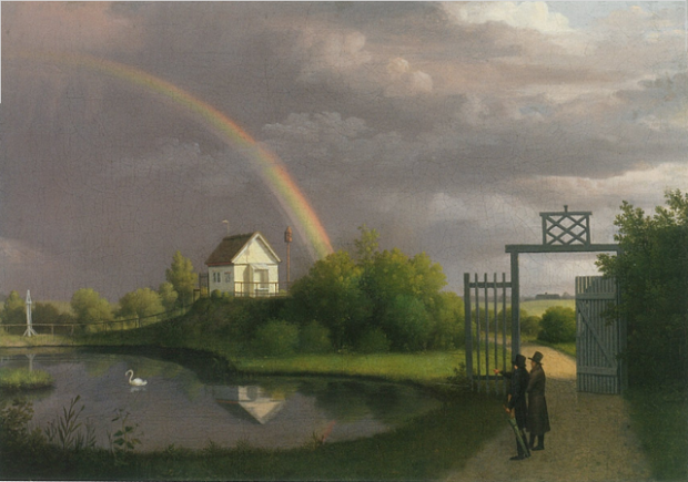 Hytten Marieshvile i Sanderumgaard. Maleri af Eckersberg, 1806