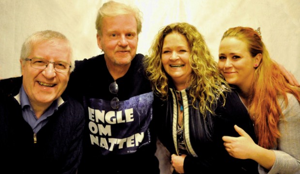 Hovednavnet Engle Om Natten.  Fra venstre: Kaj Trojahn, Simon Bordal, Susanne Schjellerup, Mette Petersen. PRfoto.