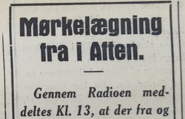 Fra Holbæk Amts Socialdemokrat 9. april 1940.