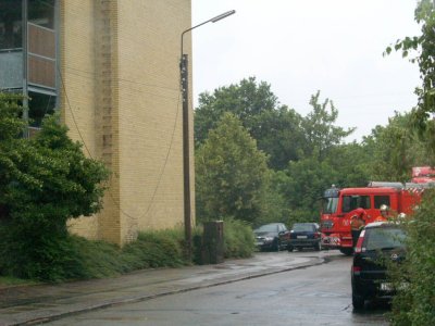 En el-ledning var faldet ned på Marievej. Foto: Freelancefotografen.dk
