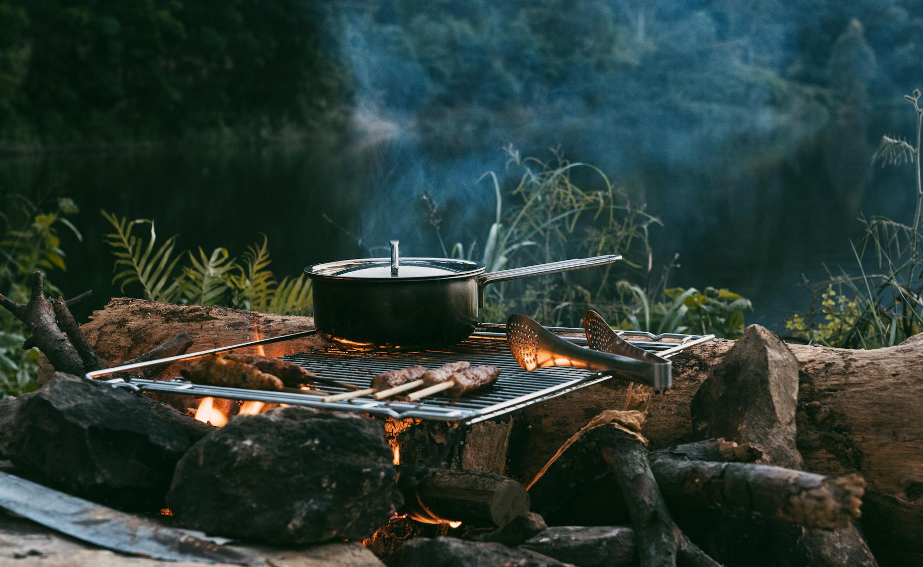 pot over campfire