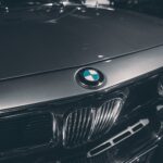 grayscale photography of bmw car
