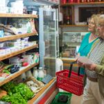 couple shopping at a grocery