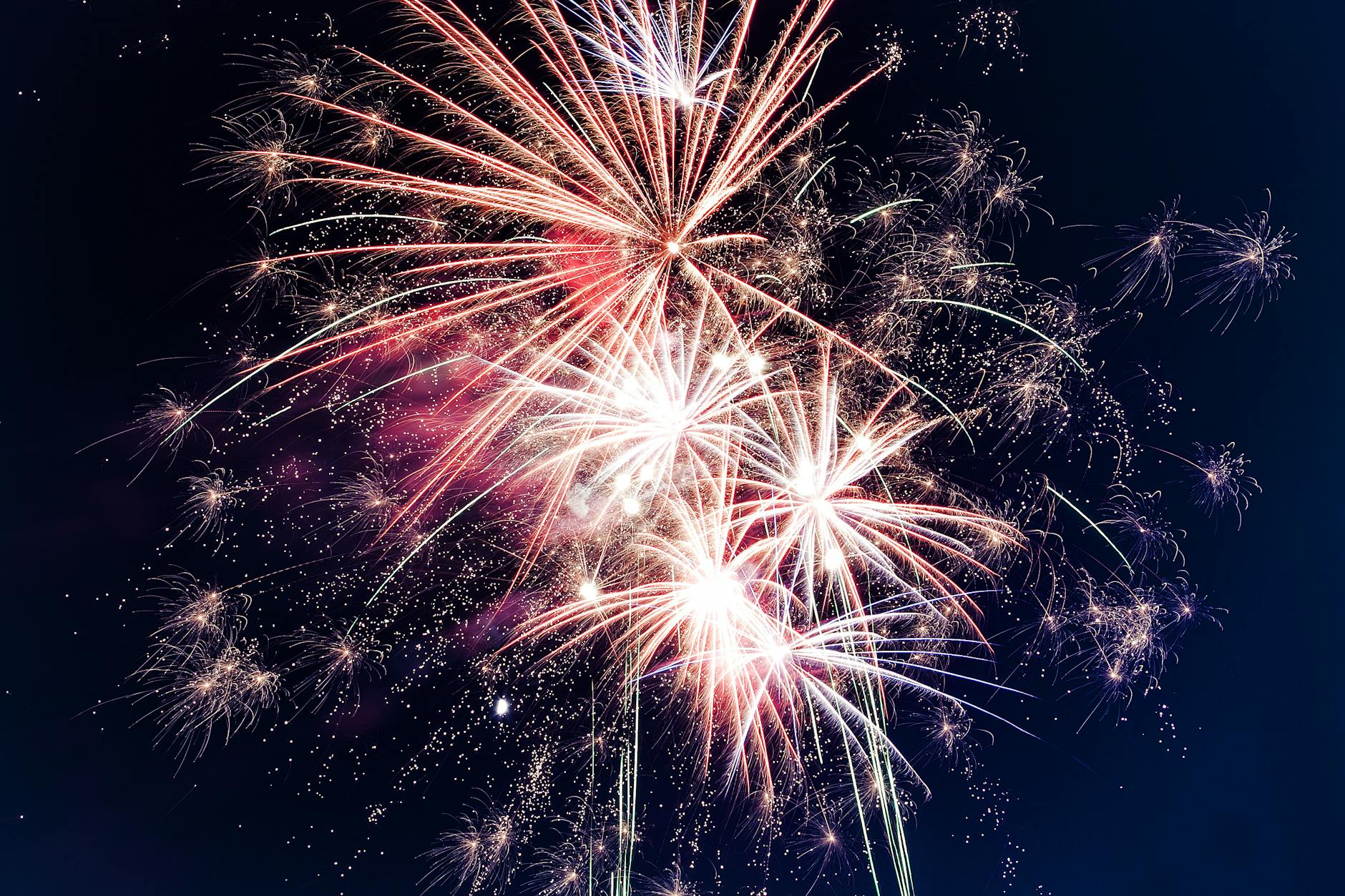 low angle photo of fireworks